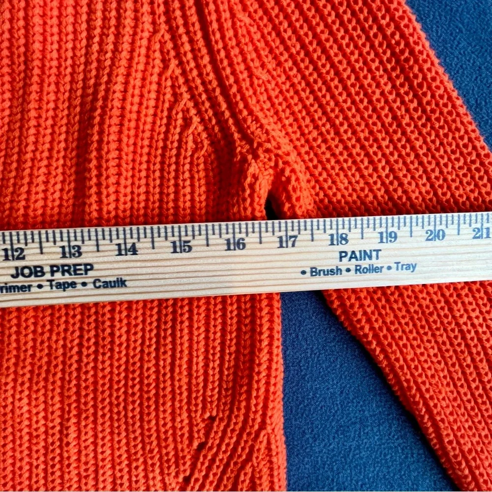 NWT Loft Button Up Knit Cardigan Sweater Orange Women’s Small - Picture 7 of 9